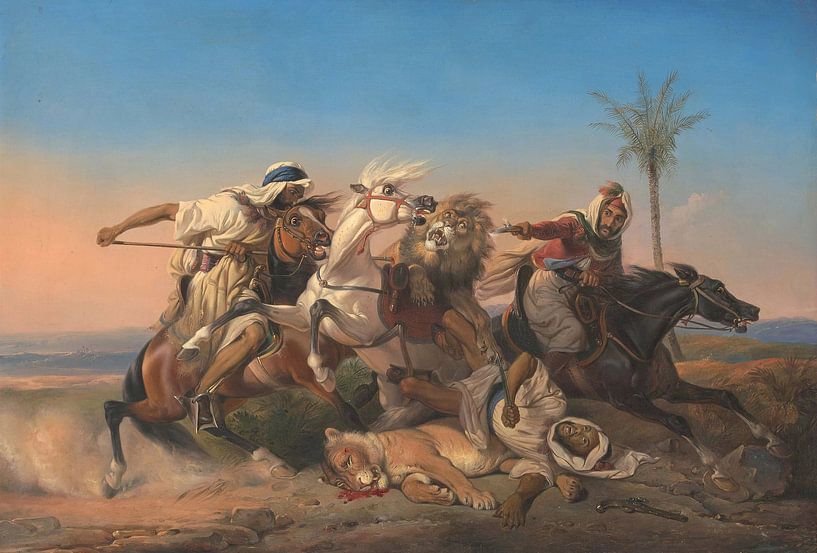 löwenjagd, 1900-1950 von Atelier Liesjes