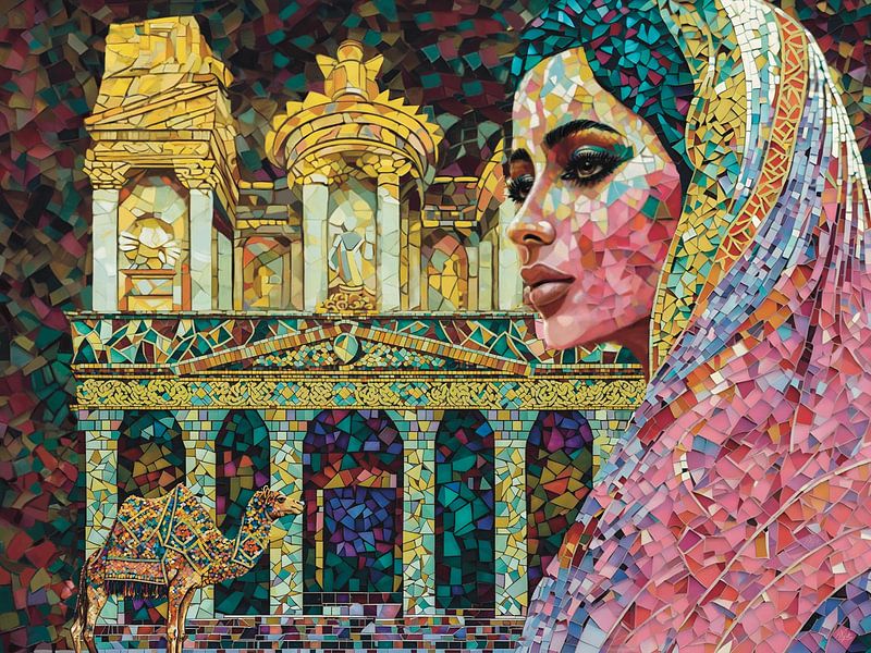 Mosaik-Träume in Jordanien (Schatzkammer von Petra) von Karen Nijst