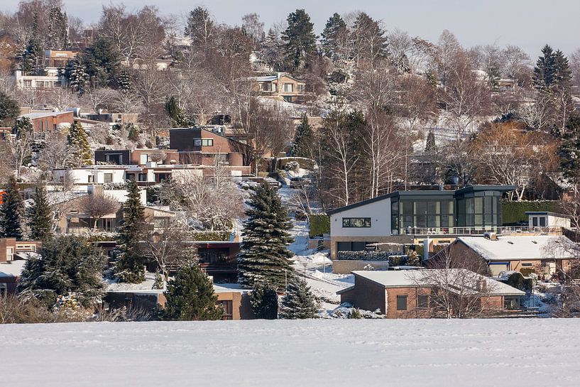 Het hulsveld in de sneeuw bij Simpelveld von John Kreukniet