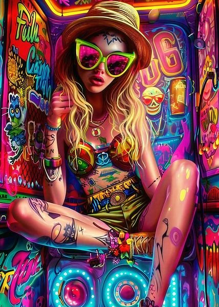 schattig meisje in popstijl van rinda ratuliu