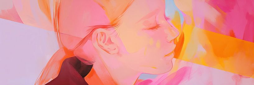 Portrait de femme | Warmth in Whispers par Peintures accrocheuses