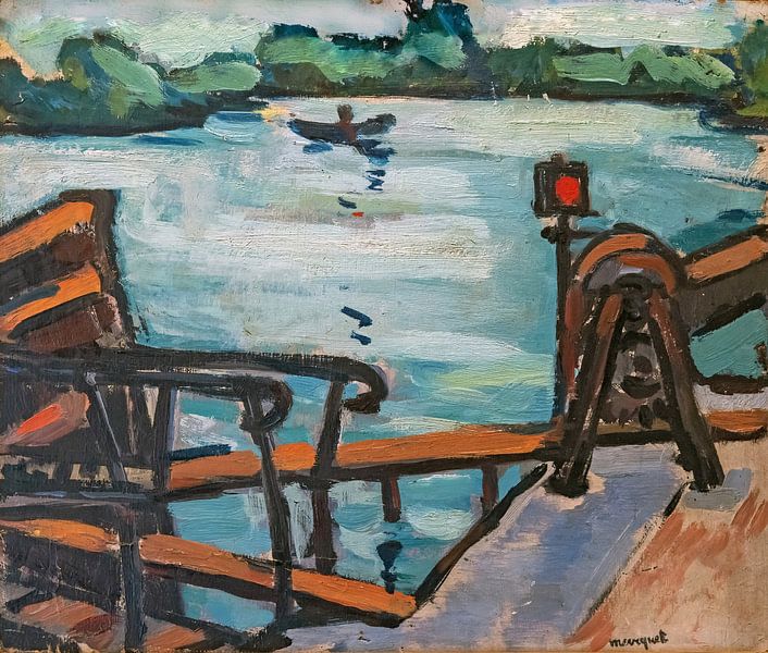 View of the Seine, the pier or the landscape, Albert Marquet, 1942 by Atelier Liesjes