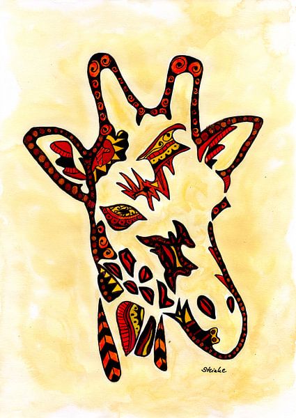 Girafe mandala par Sandra Steinke