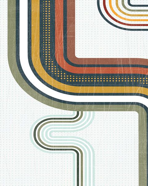 Retro U-Bahn I Teal Crop i, Melissa Averinos von Wild Apple