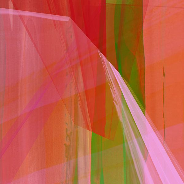 Neon vibes : abstrait en rose, rouge, vert et orange. par Studio Allee