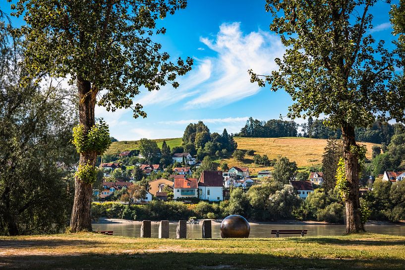 View of Passau 1 of 3 | Planet Road | River Inn | Germany | photoprint by Rebecca van der Schaft