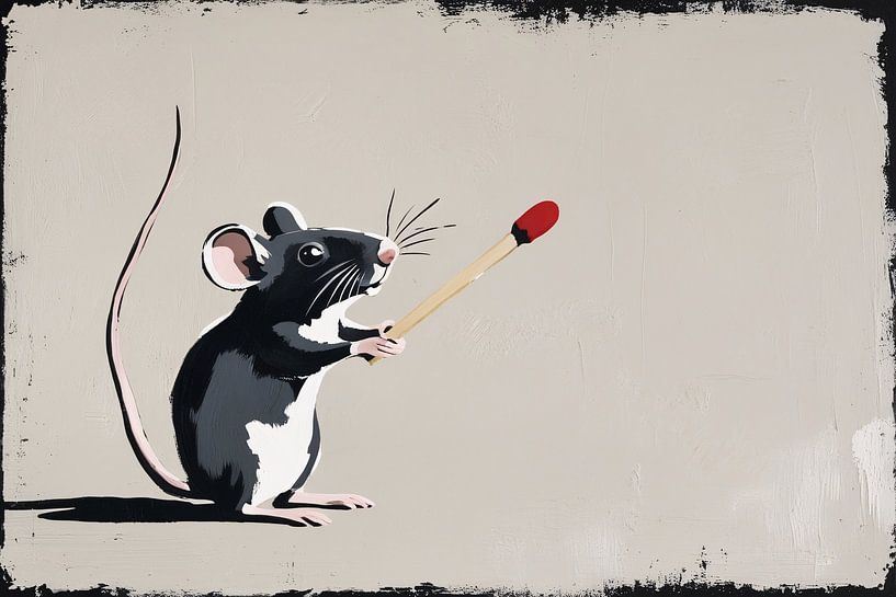 Muis met lucifer minimalistisch ontwerp van Imperial Art House
