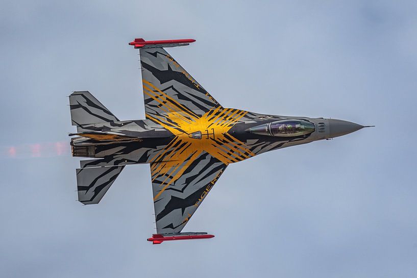 L'équipe belge de démonstration de F-16 avec le X-Tiger. par Jaap van den Berg