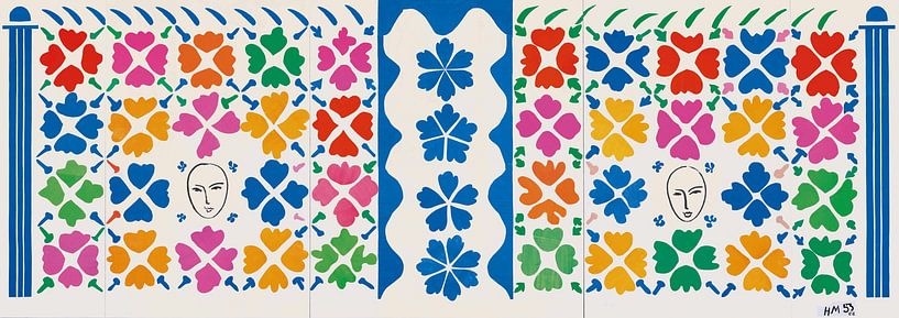 Henri Matisse. Large composition with masks by 1000 Schilderijen