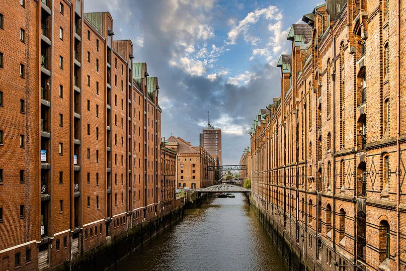 Hamburg harbor Speicherstadt by Dieter Walther