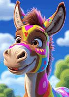 ânes mignons et colorés