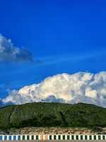 Fröhliche Strandhäuser