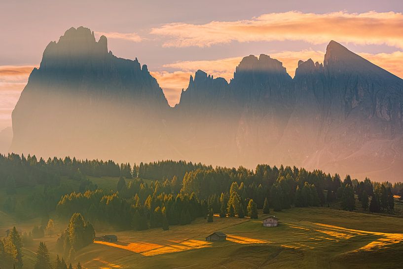 Sunrise on Alpe di Siusi by Henk Meijer Photography
