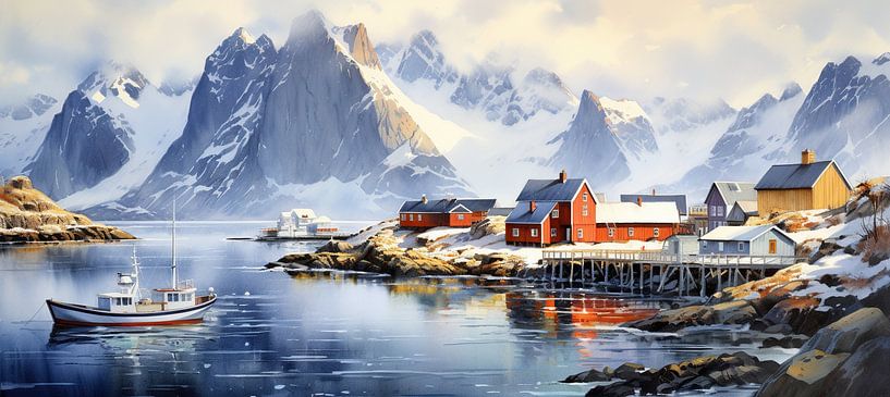 Norvège Nature par Peinture Abstraite