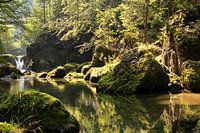 ALLGÄU Waterval en rivier - schilderachtige vallei