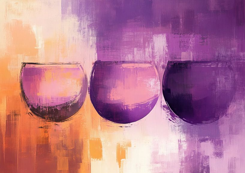 Stilisiertes Glas-Kunstwerk von Moderne Kollektion