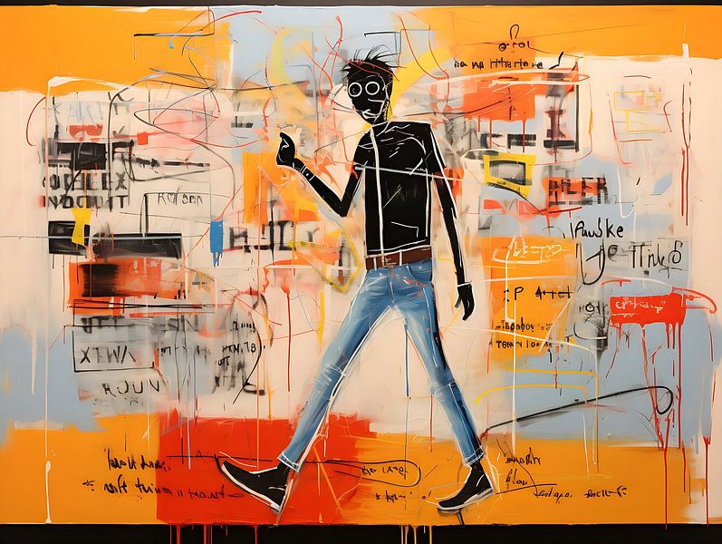 Gemälde von Basquiat von PixelPrestige