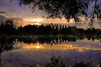 Lac au coucher du soleil