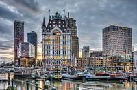 Le Vieux-Port de Rotterdam Pendant le Soir