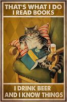 Cat Meme - C'est ce que je fais : je lis des livres, je bois du vin et je sais des choses.