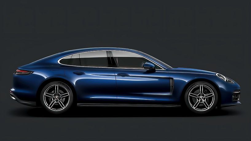 Porsche Panamera, bleue par Gert Hilbink