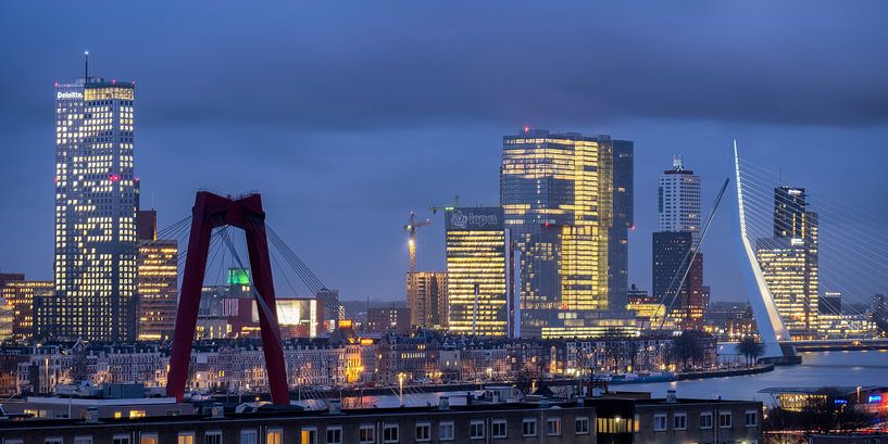 Avondfoto skyline Rotterdam 2018 par Mark De Rooij