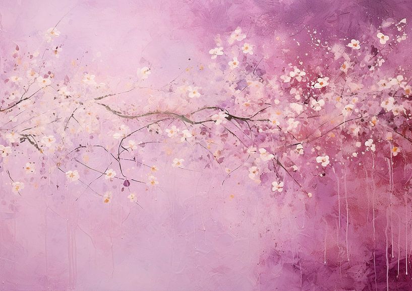 Blossom Dreams | Spring Blossom Purple by Abstract Painting