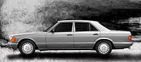 Mercedes-Benz S-Klasse W 126 side view in original color