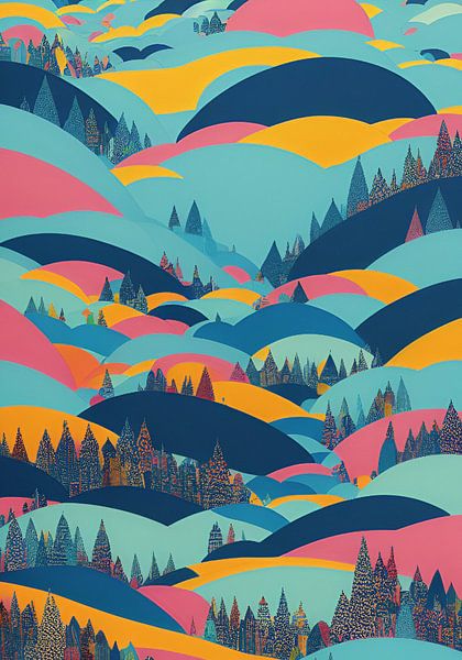 Colourful mountain landscape by Niek Traas