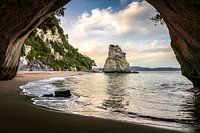 The famous Cathedral Cove, Coromandel peninsula, New Zealand
