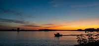 Coucher de soleil sur la Meuse de Rotterdam