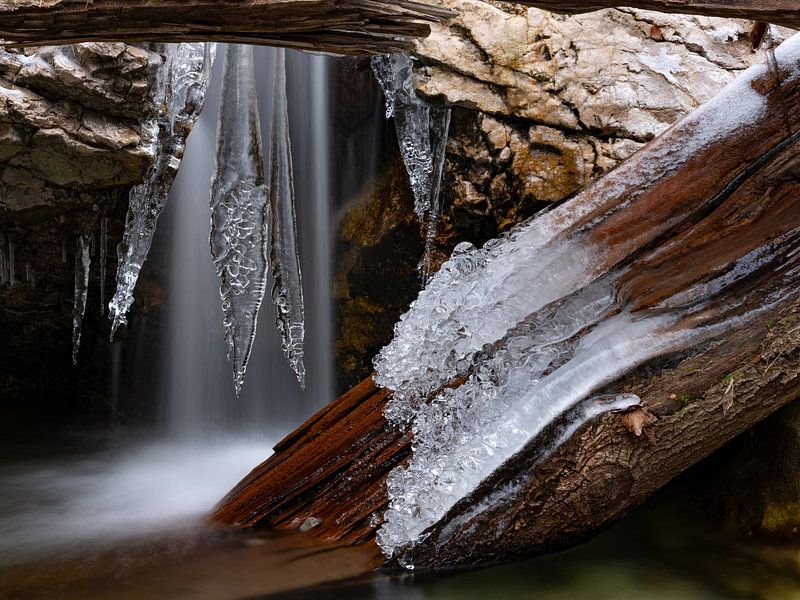 Ice at the Lainbach by Andreas Müller