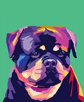 Pop-Art-Porträts von Welpen