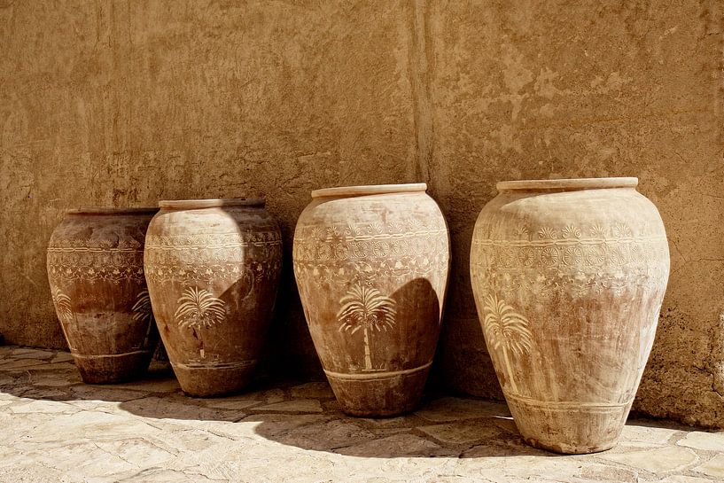 Earthenware pots by Yvonne Smits