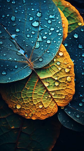 Dewy Leaves by Amanda Moore
