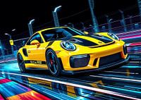 Porsche 911 GT3 RS bandes jaunes et noires