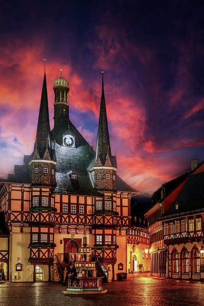 Mystical town hall in Wernigerode by Christian Deike