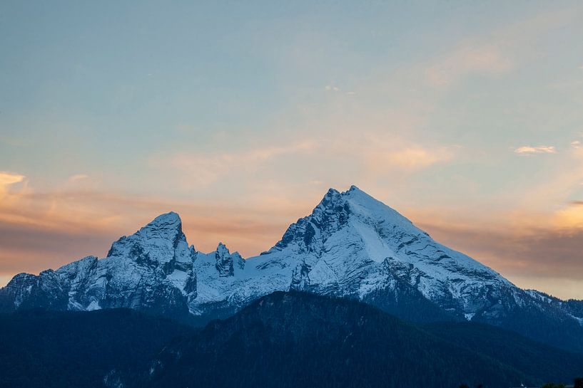Watzmann at dusk in autumn, Berchtesgaden, Berchtesg by Torsten Krüger