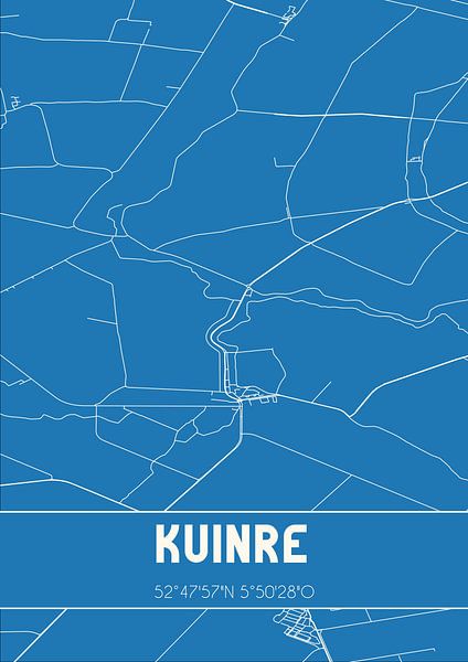 Blaupause | Karte | Kuinre (Overijssel) von Ortsdrucke
