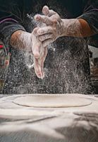 Pizza en préparation