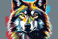 Wilde Majestät: Pop Art Grauer Wolf