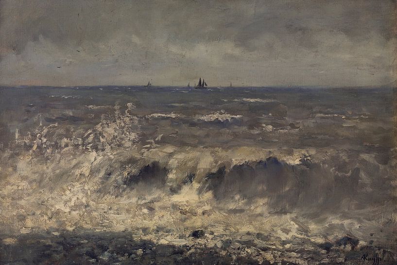 Choppy sea, Alfred De Knyff by Atelier Liesjes
