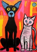 Naїve Stil Matisse Haus Haustiere