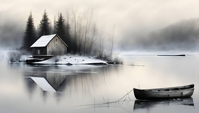 paysage de lacs hivernaux par Nick Wendt