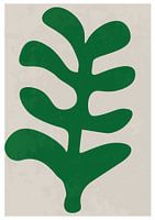 Abstrakte Illustration eines grünen Blattes