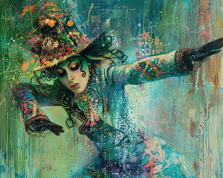 Floral Spirit Escape von Abstraktes Gemälde