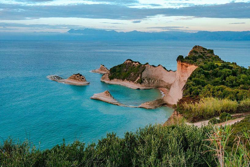 Sonnenuntergang auf Korfu nahe Cape Kefali von Leo Schindzielorz