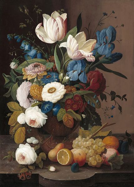 Stillleben,Blumen und Früchte, Severin Roesen von Meisterhafte Meister