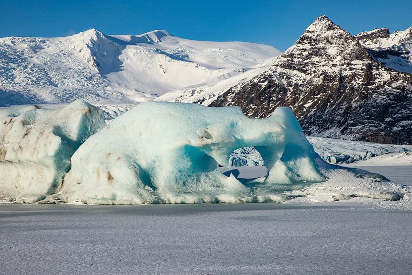 Jökulsárlón et Diamond Beach, paysage de l'Islande. par Gert Hilbink