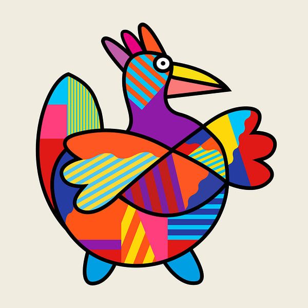 Kunst Huhn von Harry Hadders Design